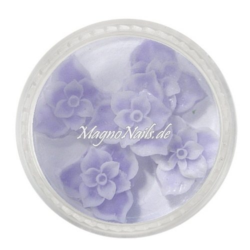 3D Einlegemotive - Gummi Soft Blumen flieder