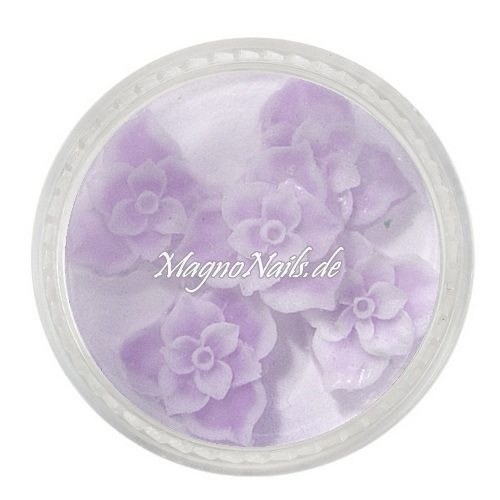 3D Einlegemotive - Gummi Soft Blumen lavendel