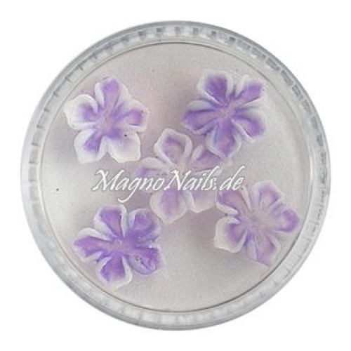 3D Einlegemotive - Gummi Soft Blumen lila