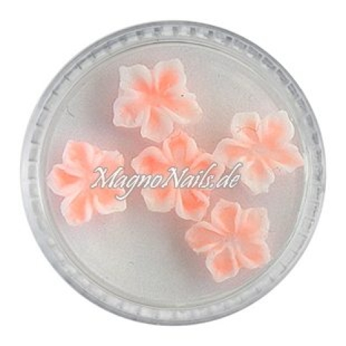 3D Einlegemotive - Gummi Soft Blumen neonrosa