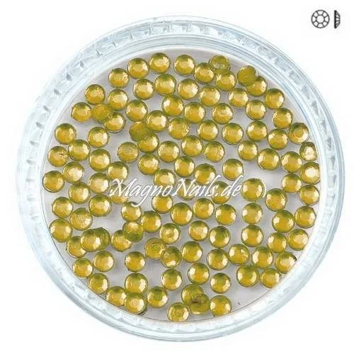 Nail Art Strasssteine - gelb rund Nailart Nails Nägel Schmuck Einleger Nageldesign