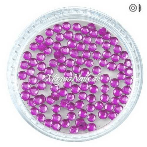 Nail Art Strasssteine - violett rund Nailart Nails Nägel Schmuck Einleger Nageldesign