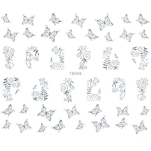 3D Full Cover Metallic Sticker - silber Selbstklebende Nagelaufkleber Nagelsticker
