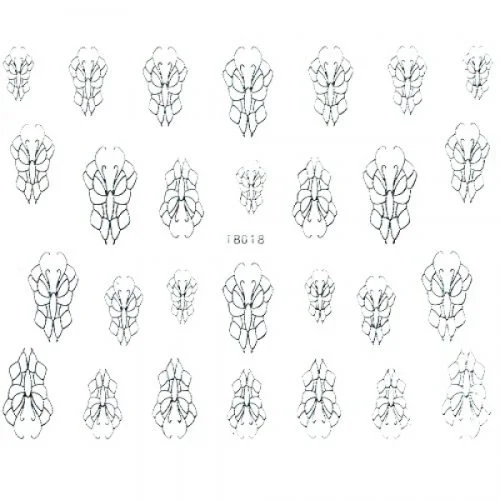 3D Full Cover Metallic Sticker - silber Selbstklebende Nagelaufkleber Nagelsticker Nail Art