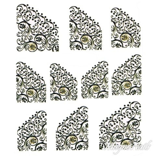 2D Nail Art One Stoke Sticker