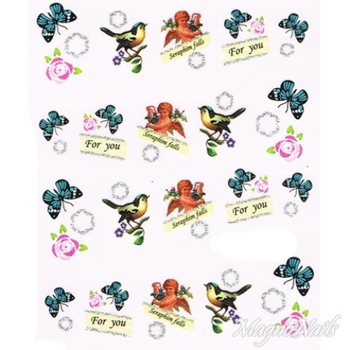 2D Nail Art One Stoke Sticker