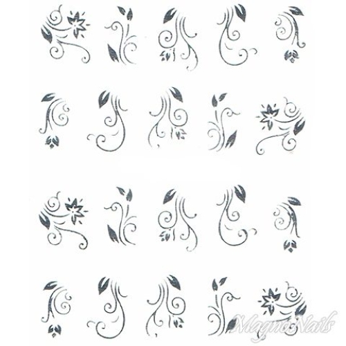 2D Nail Art One Stoke Sticker