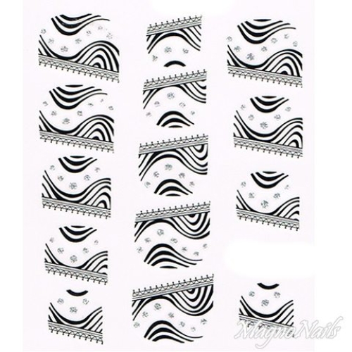 2D Nail Art One Stoke Sticker