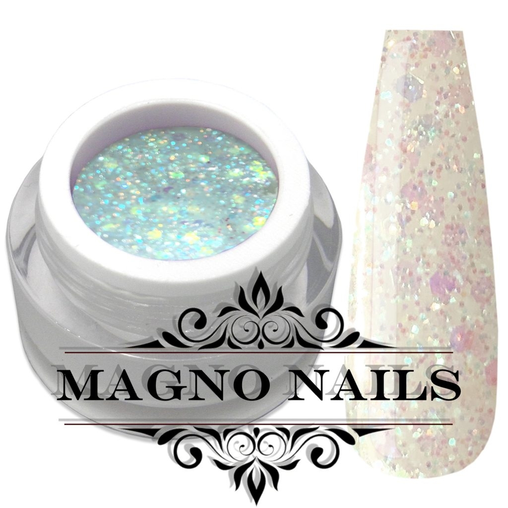 UV Gel - 1096 - Glitter Gel - Prairie weiß Glitzer Gel Glitzergel Nageldesign Nägel Nails Nagelstudio
