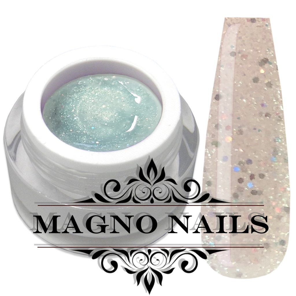 Weisses Glitzer Glittergel Mix Glitter UV Gel