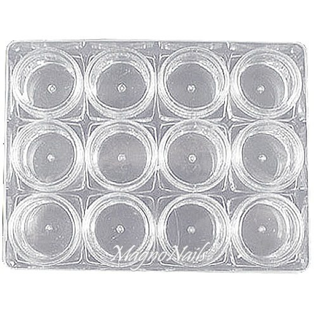 Stapeldöschen leer 12 Stück in einer Box Aufbewahrung Dose Nageldesign Nägel Nails Nagelstudio Hilfsmittel Nailart