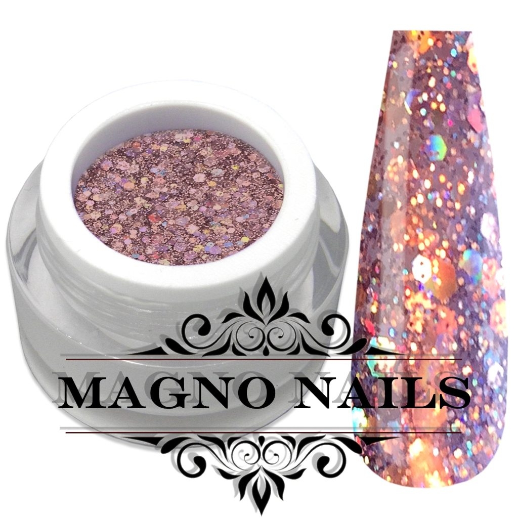 Glitzergel mit Pailetten in altrosa