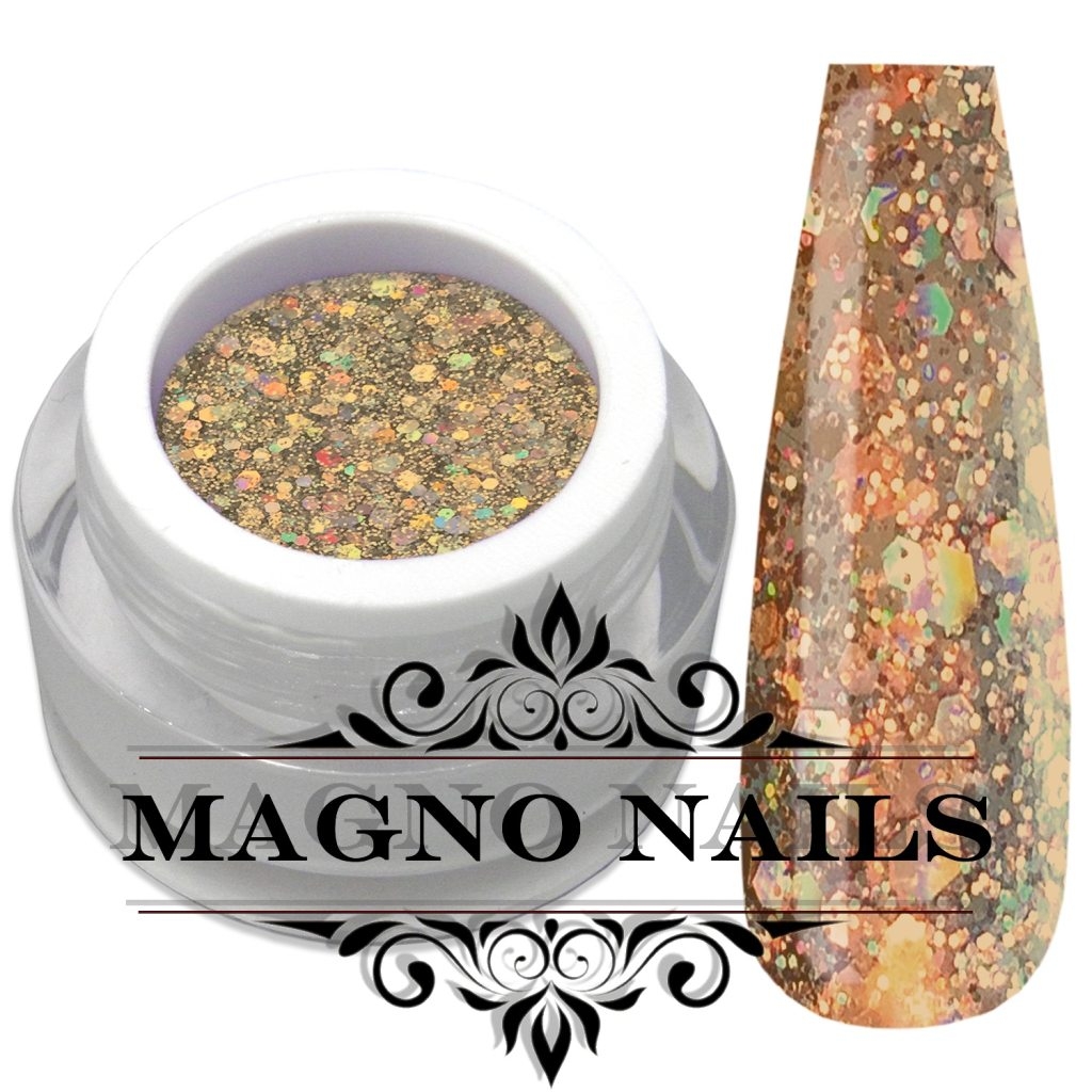 UV Gel - 1374 - Glitter Gel - Fashion Gold pailetten Glitzer Gel Glitzergel Nageldesign Nägel Nails Nagelstudio