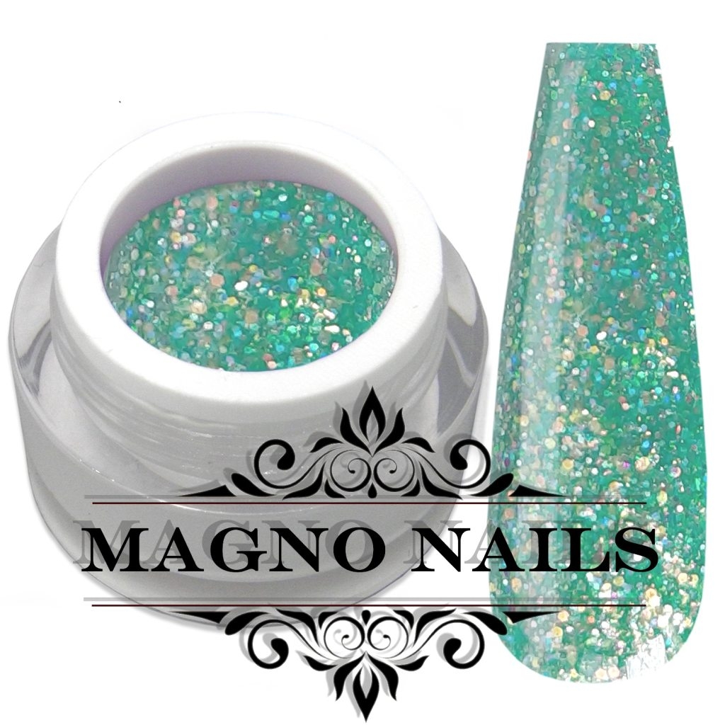 UV Gel - Hell grün Mix Glitter Chunky - Glitter Gel - Brazil