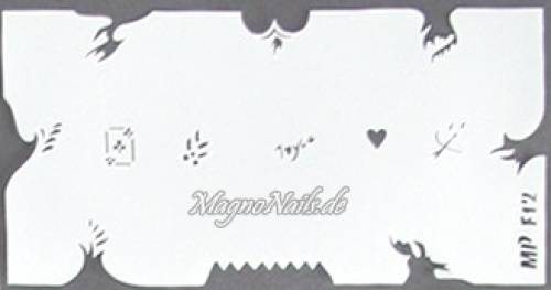 Nageldesign Nailart Nail Art Airbrush Schablone viele Designs