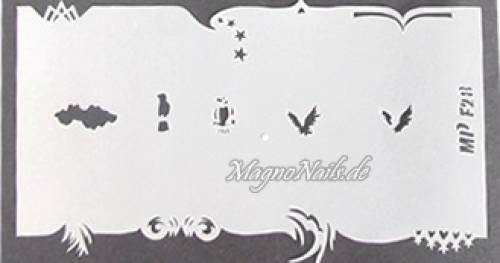 Nageldesign Nailart Nail Art Airbrush Schablone viele Designs