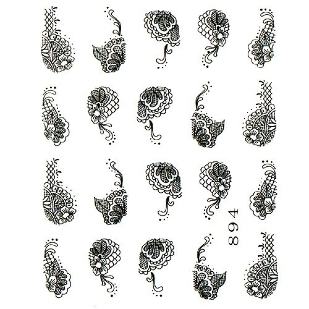 2D Nail Art One Stoke Sticker