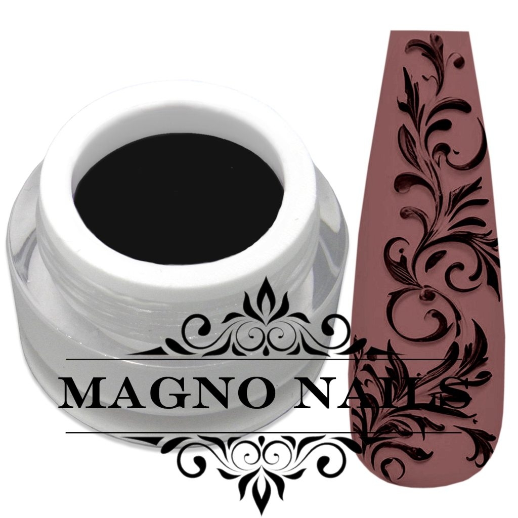 UV Gel - 1102 - 3D Paste Black Glitzer Gel Glitzergel Nageldesign Nägel Nails Nagelstudio