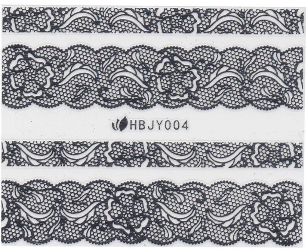 3D Lace Metallic Sticker - silber Ornamente Seblstklebende Aufkleber Nagelsticker Nagelaufkleber