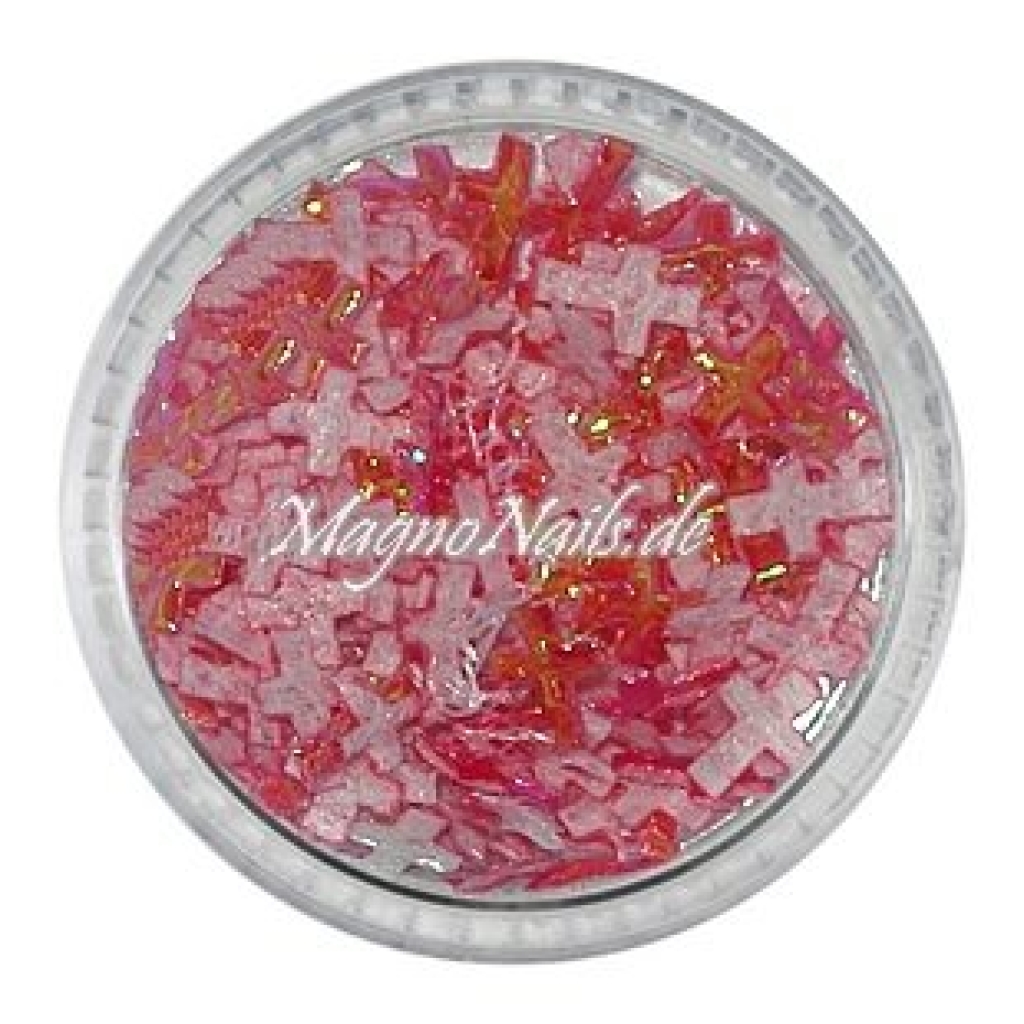 3D Einlegemotive - Shapes - Kreuze rot Nailart Nageldesign Nail art