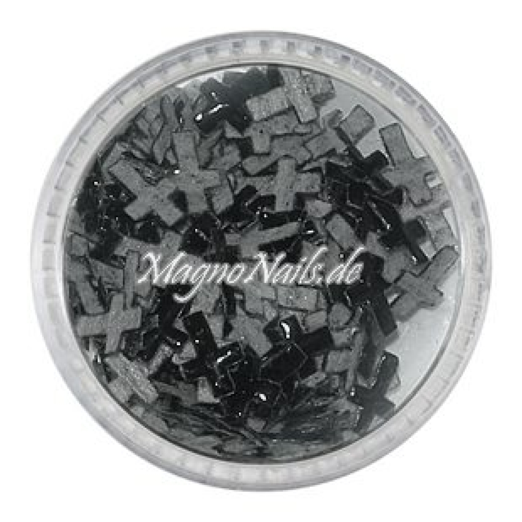 3D Einlegemotive - Shapes - Kreuze schwarz Nailart Nageldesign Nail art