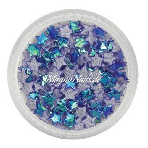 3D Einlegemotive - Shapes - Sterne dunkelblau 5 mm Nail Art Soft Einleger