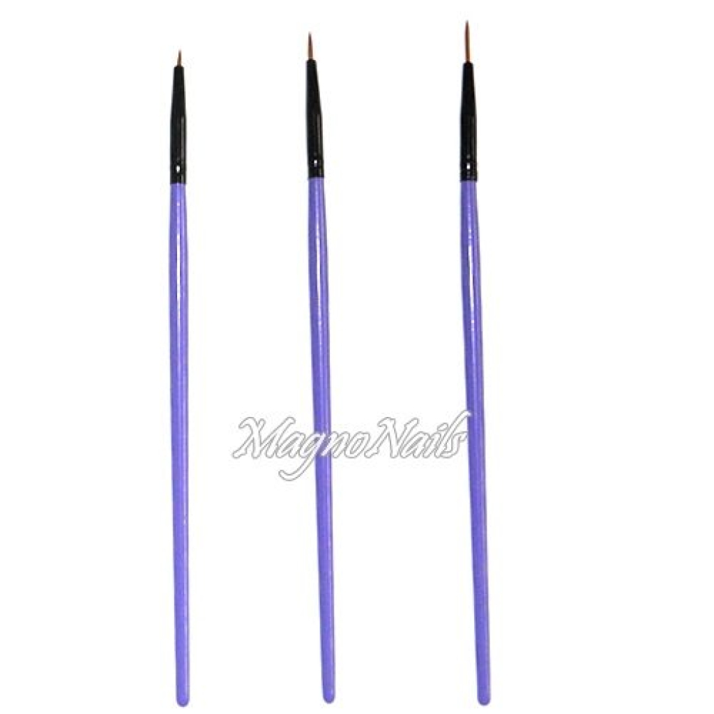 Nail Art Pinsel Set 3-Teilig Nagelpinsel Nägel Nagelstudio Zubehör Günstig Schnäppchen