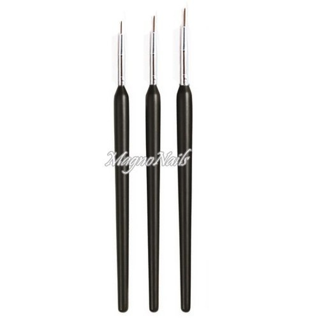 Nail Art Pinsel Set 3 -Teilig Nagelpinsel Nägel Nagelstudio Zubehör Günstig Schnäppchen