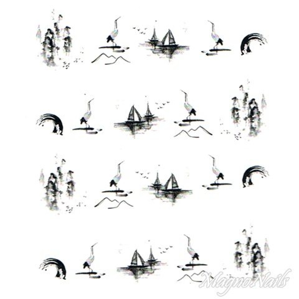 2D Nail Art One Stoke Sticker