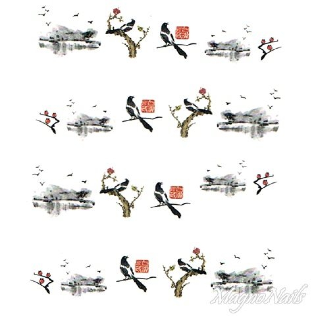2D Nail Art One Stoke Sticker