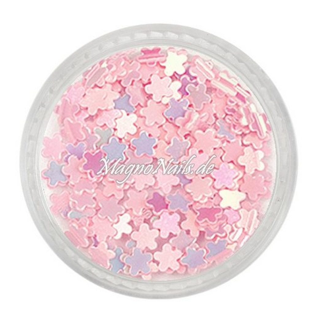 Glitter Shapes - Einlegemotive - Blumen rosa Nail Art Nails Nagel Nögel Nailart