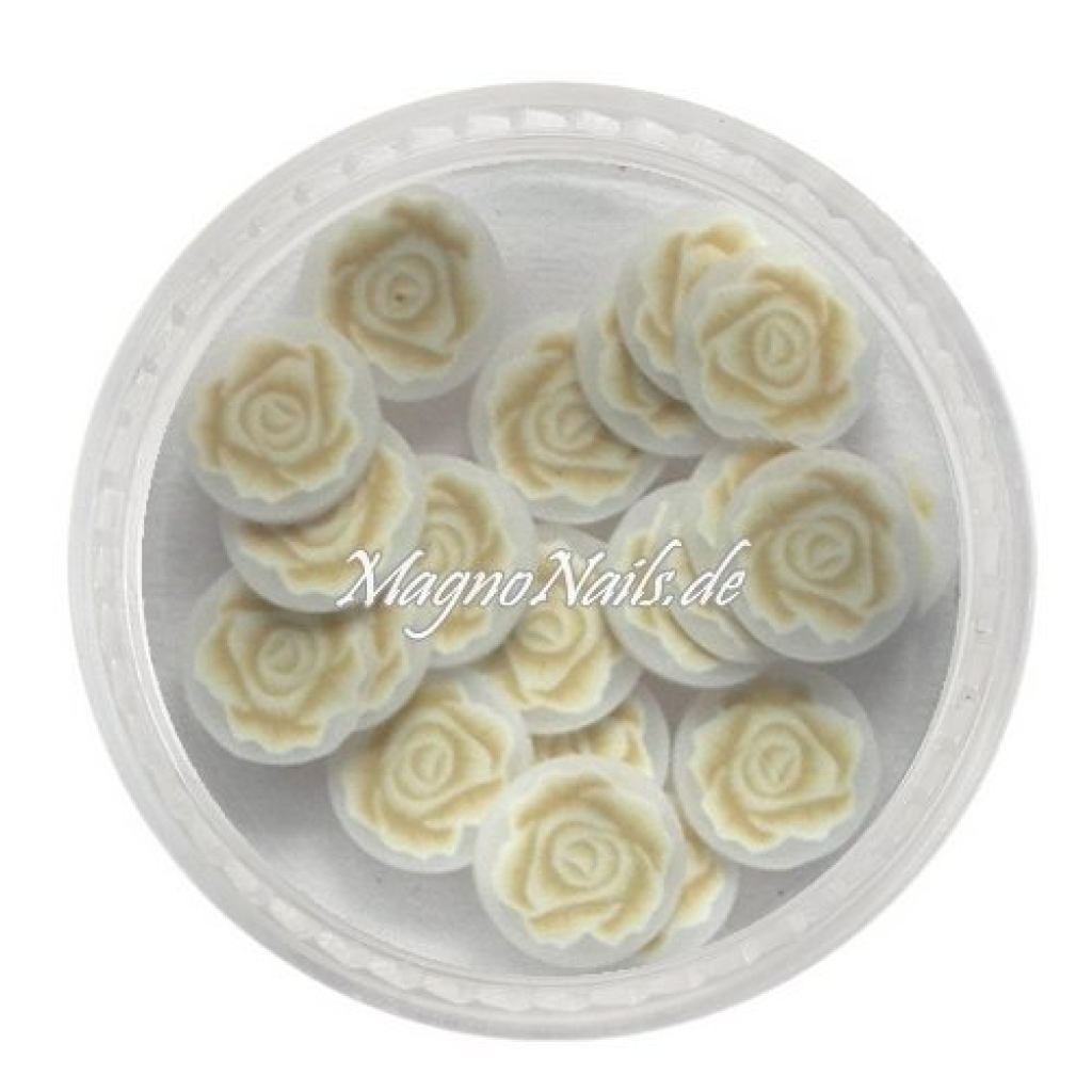 Einlegemotive - Fimo Shapes - Rosen natur Nail Art Nails Nagel Nögel Nailart