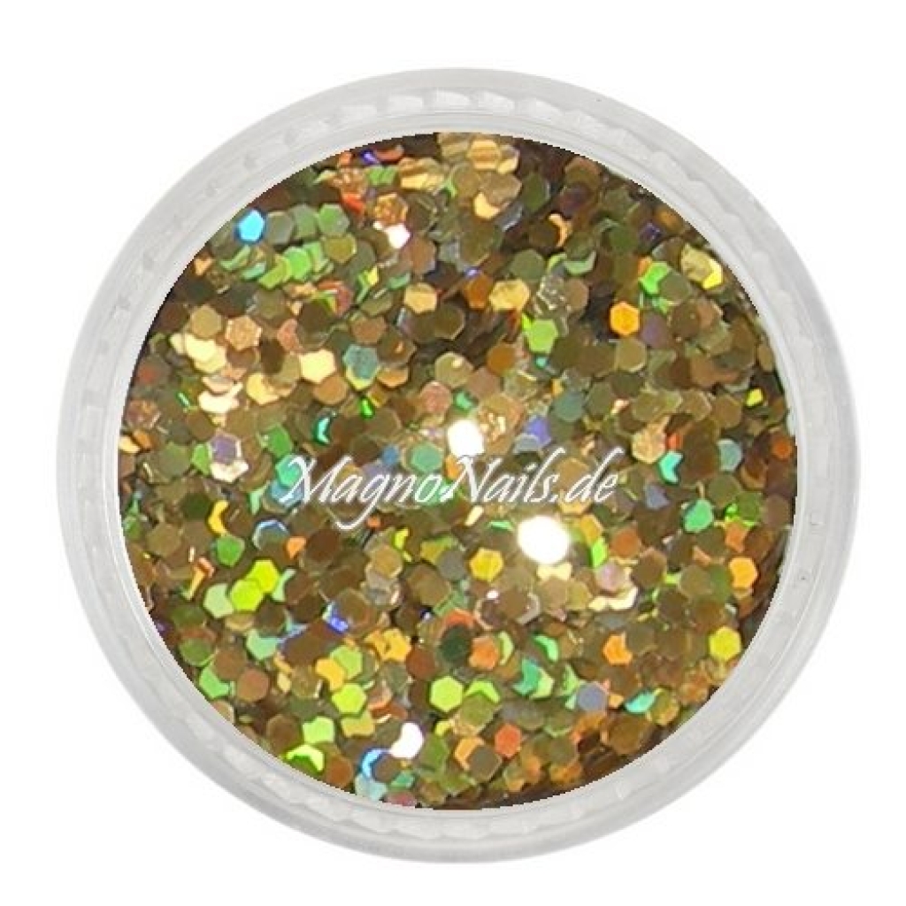Nail Art Pailetten gold hologramm 1mm Nägel Nails Nailart Nageldesign Nagel GlitzerPailetten