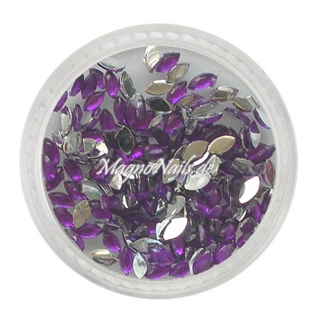 Strasssteine - Elipse lila Nageldesign Nägel Nails Nagelstudio Einleger Nailart