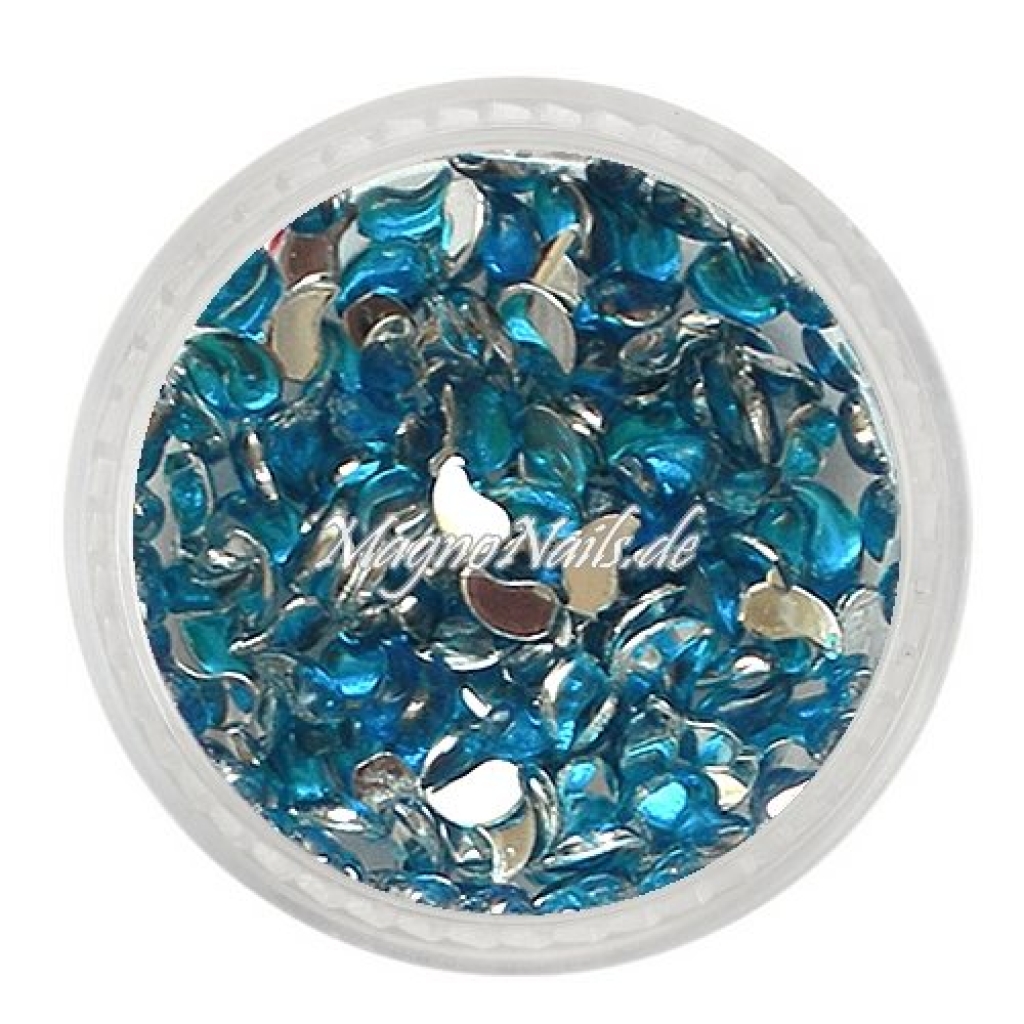 Strasssteine - Komma türkis Nageldesign Nägel Nails Nagelstudio Einleger Nailart