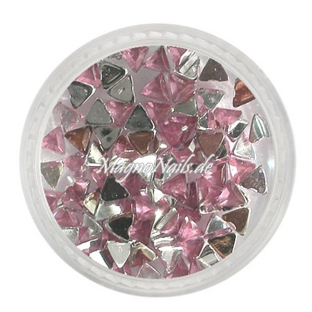 Strasssteine - Dreieck rosa Nageldesign Nägel Nails Nagelstudio Einleger Nailart