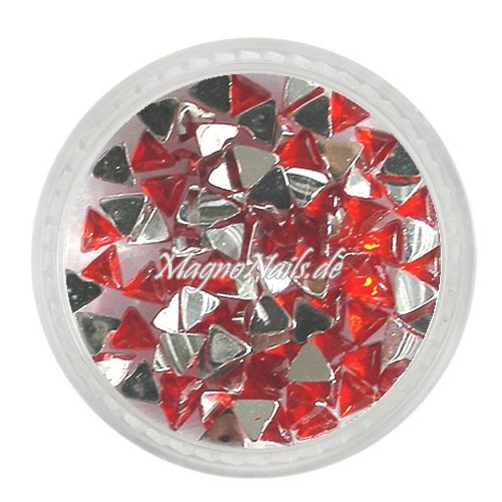 Strasssteine - Dreieck rot Nageldesign Nägel Nails Nagelstudio Einleger Nailart