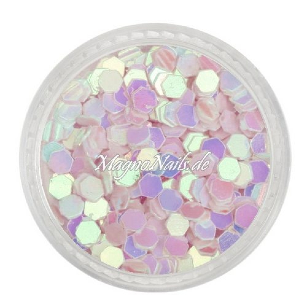 Glitter Shapes - Einlegemotive - hexagon hell lila Nail Art Nails Nagel Nögel Nailart Einleger