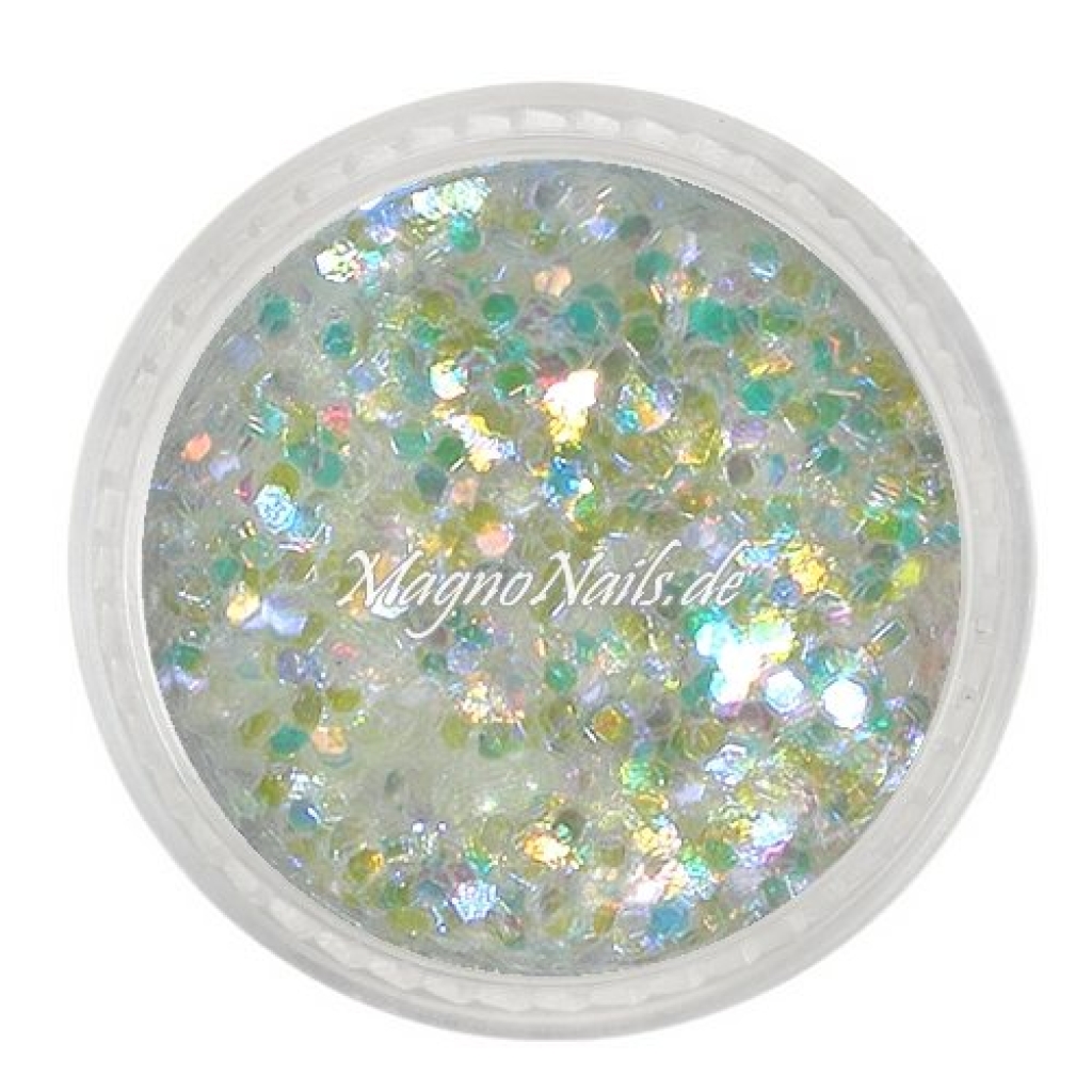 Nail Art Pailetten weiß multicolor 1mm Nägel Nails Nailart Nageldesign Nagel GlitzerPailetten
