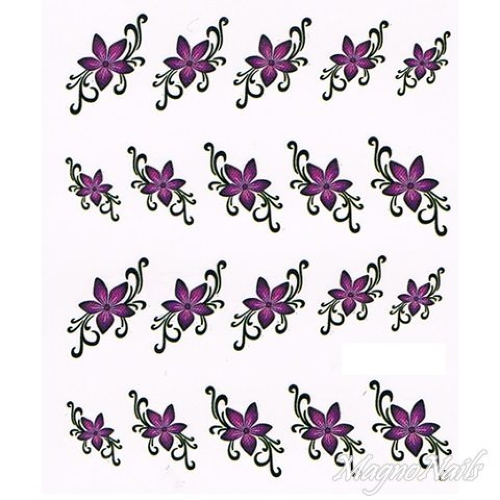 2D Nail Art One Stoke Sticker