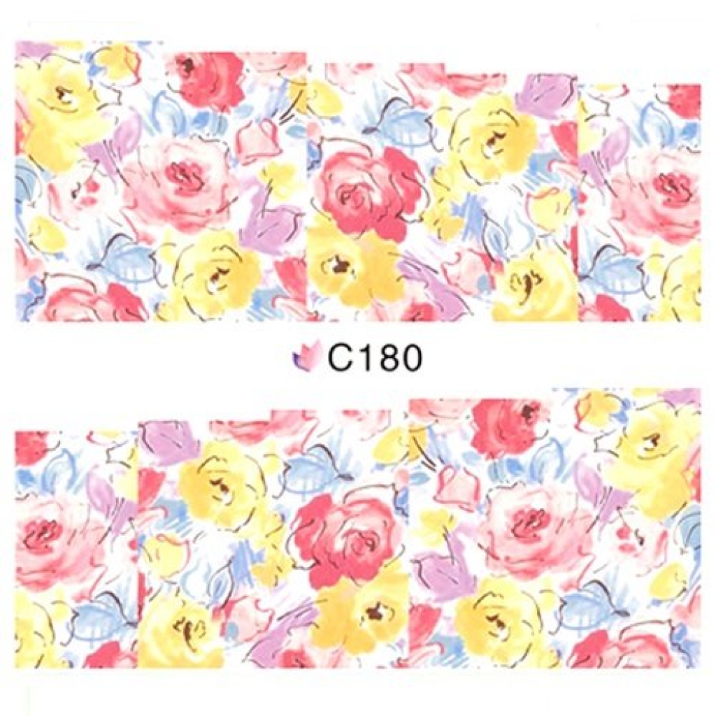 2D Nail Art One Stoke Sticker