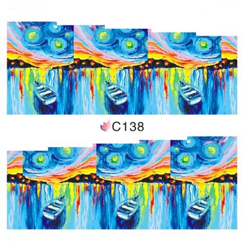 2D Nail Art One Stoke Sticker