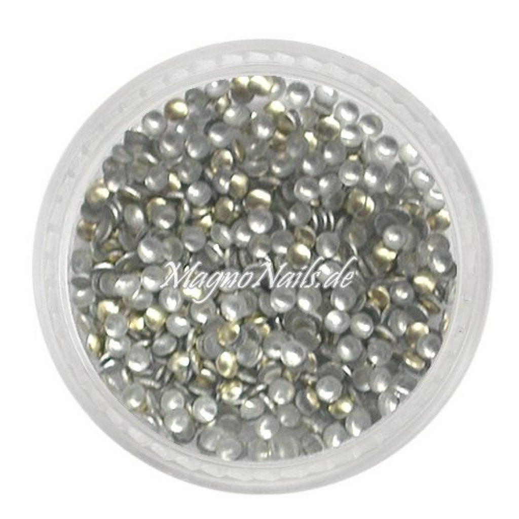 Einlegemotive - Mini Metall Plättchen - rund hell gold Nail Nagelstudio Nägel Nailart Nail art