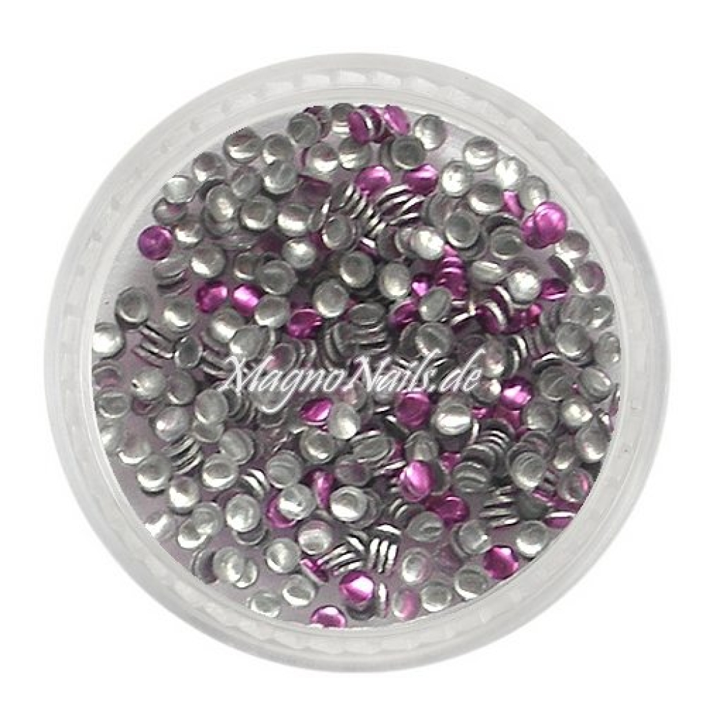 Einlegemotive - Mini Metall Plättchen - rund lila Nail Nagelstudio Nägel Nailart Nail art