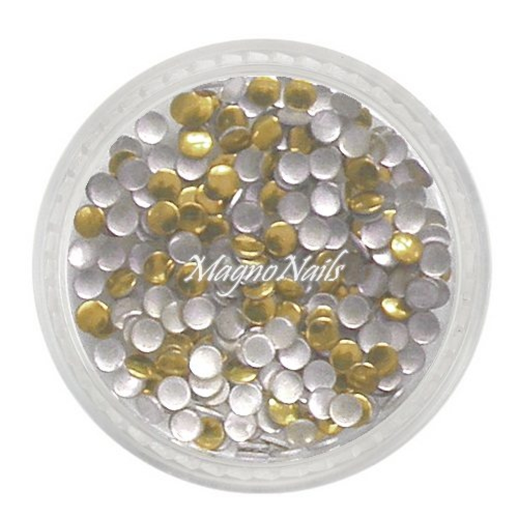Einlegemotive - Metall Plättchen - rund gold Nail Nagelstudio Nägel Nailart Nail art