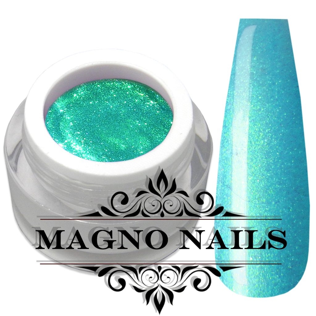 Türkis Mink Glitzer Glitter Gel UV Nagelgel