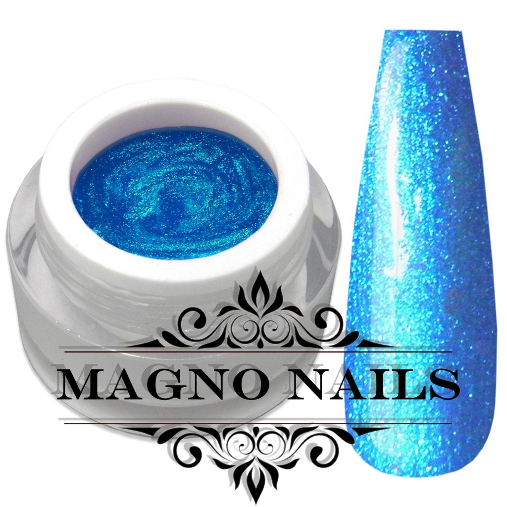 Blaues Glitter Gel mit feinem Schimmer Glitter
