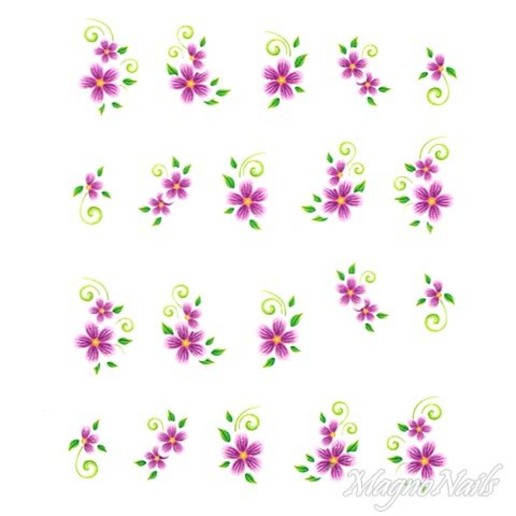 2D Nail Art One Stoke Sticker