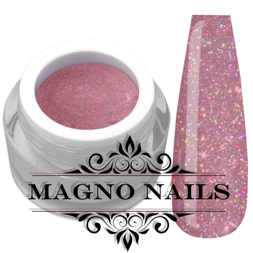Rosa Glitzer Gel mit feinem Glitter Nails