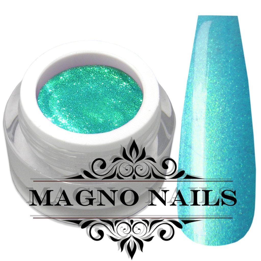 Türkis Mink Glitzer Glitter Gel UV Nagelgel